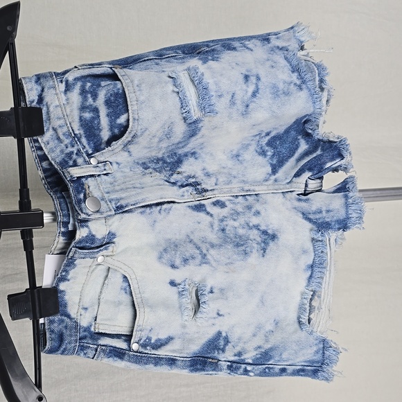 BP Ripped Nonstretch Denim Cutoff Shorts Size 26 ( 4 ) Blue Bleached Wash NWT - Picture 6 of 13